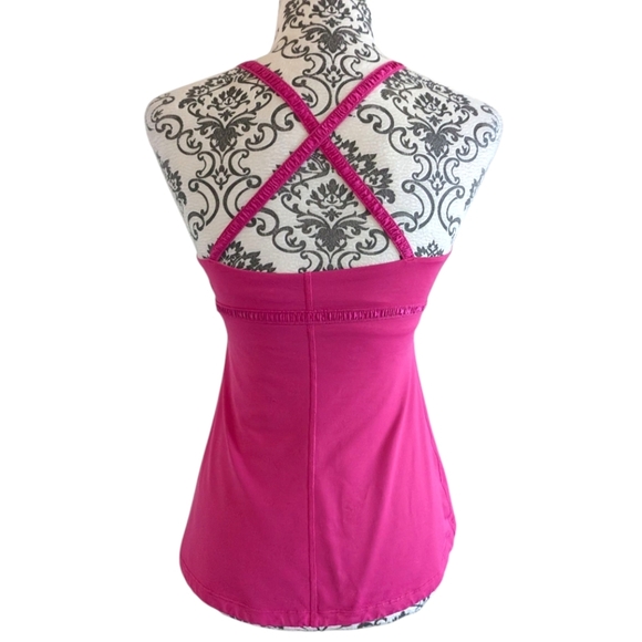 Lululemon Dance Strap Tank Senorita Pink Fuscia Ribbon Rel: 2010 Women's size 6 - Picture 7 of 12
